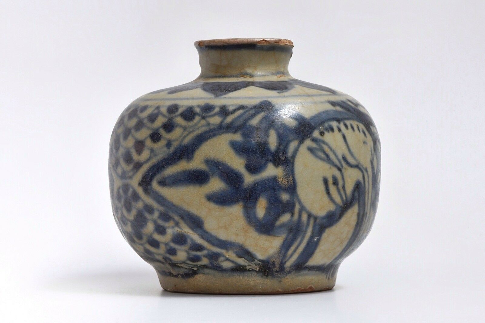 An Early Blue & White Anamese Pottery Jar